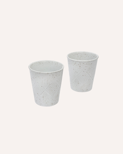 ROBERT GORDON -2PC LATTE CUP - WHITE GLOSS