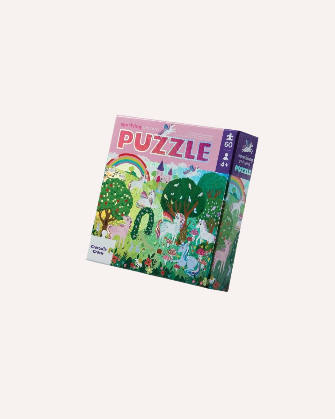 CROCODILE CREEK - FOIL PUZZLE - 60 PIECE - SPARKLING UNICORN