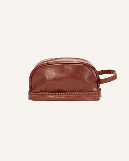 ANNABEL TRENDS - GENTLEMAN'S TOILETRIES BAG - DOUBLE COMPARTMENT
