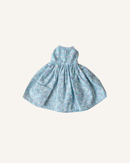 ALIMROSE LARGE DOLL DRESS - BLUE FLORAL