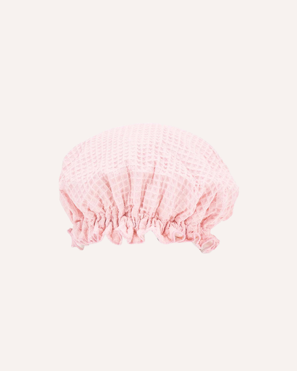 ANNABEL TRENDS - SHOWER CAP - COTTON WAFFLE - PINK
