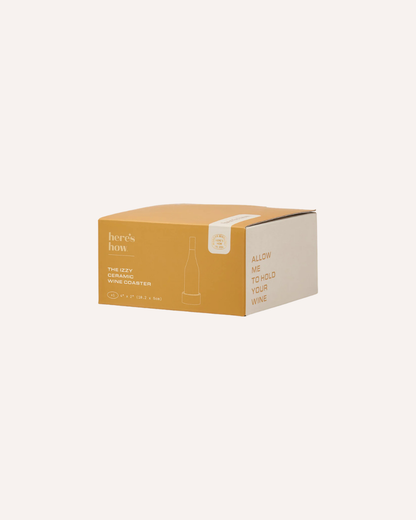HERE'S HOW - THE IZZY CERAMIC WINE COASTER - MUSTARD