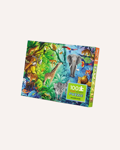 CROCODILE CREEK - FOIL PUZZLE - 100 PIECE - JUNGLE PARADISE