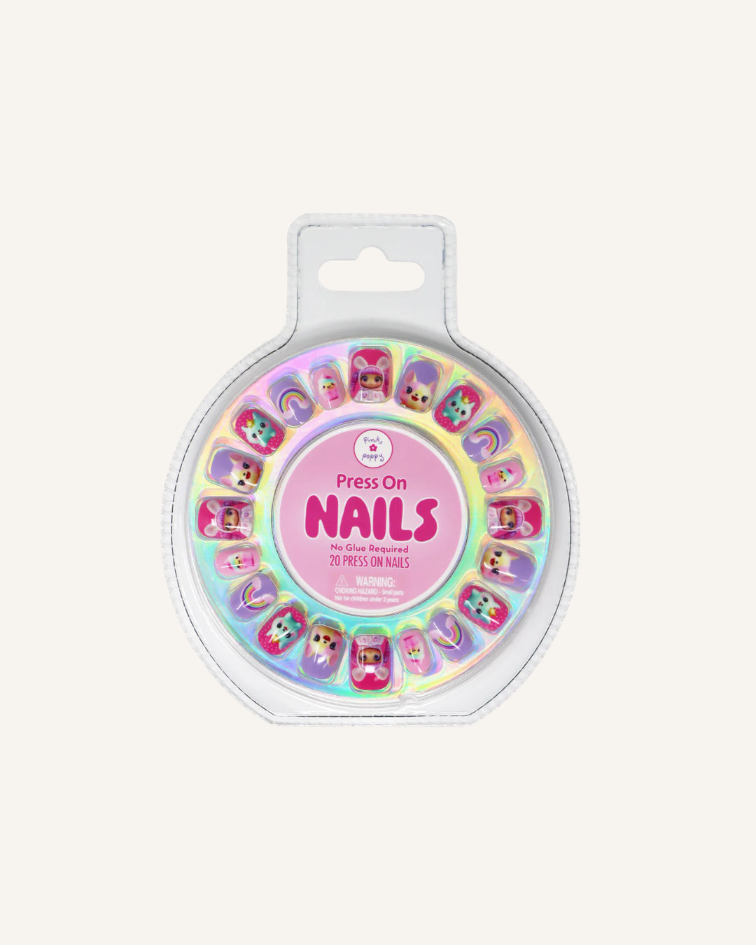 PINK POPPY - PRESS ON NAILS - SPARKLE POP