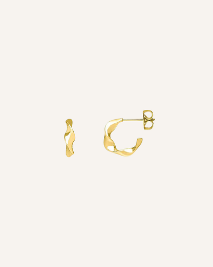 ESTELLA BARTLETT - EARRINGS - TWIST HOOP GOLD