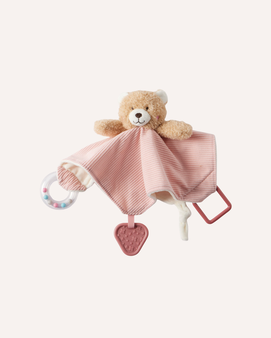 JIGGLE & GIGGLE - TEDDY BEAR COMFORTER - PINK