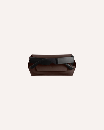 FOX AND LEO GLASSES CASE - CHOCOLATE