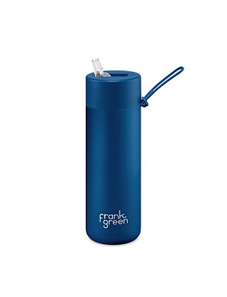 FRANK GREEN CERAMIC REUSABLE BOTTLE 595ml - NAVY