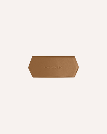 FOX AND LEO GLASSES CASE - TAN
