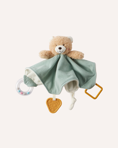JIGGLE & GIGGLE - TEDDY BEAR COMFORTER - BLUE