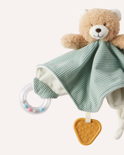 JIGGLE & GIGGLE - TEDDY BEAR COMFORTER - BLUE