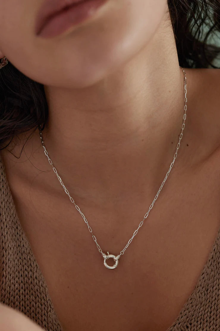 TONY MAY - SAILOR CLASP NECKLACE - SILVER