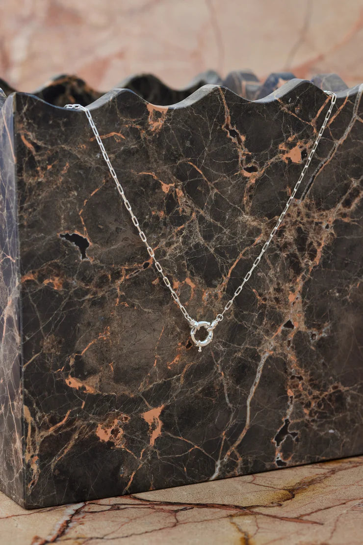 TONY MAY - SAILOR CLASP NECKLACE - SILVER
