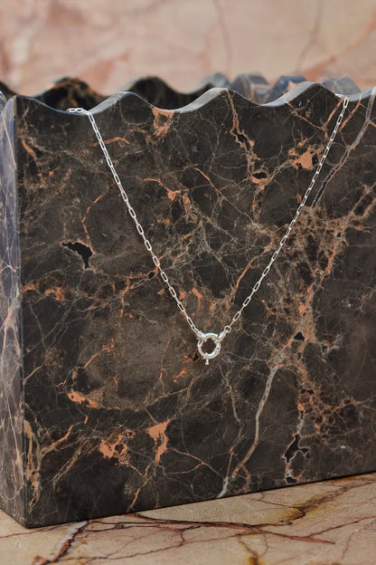 TONY MAY - SAILOR CLASP NECKLACE - SILVER