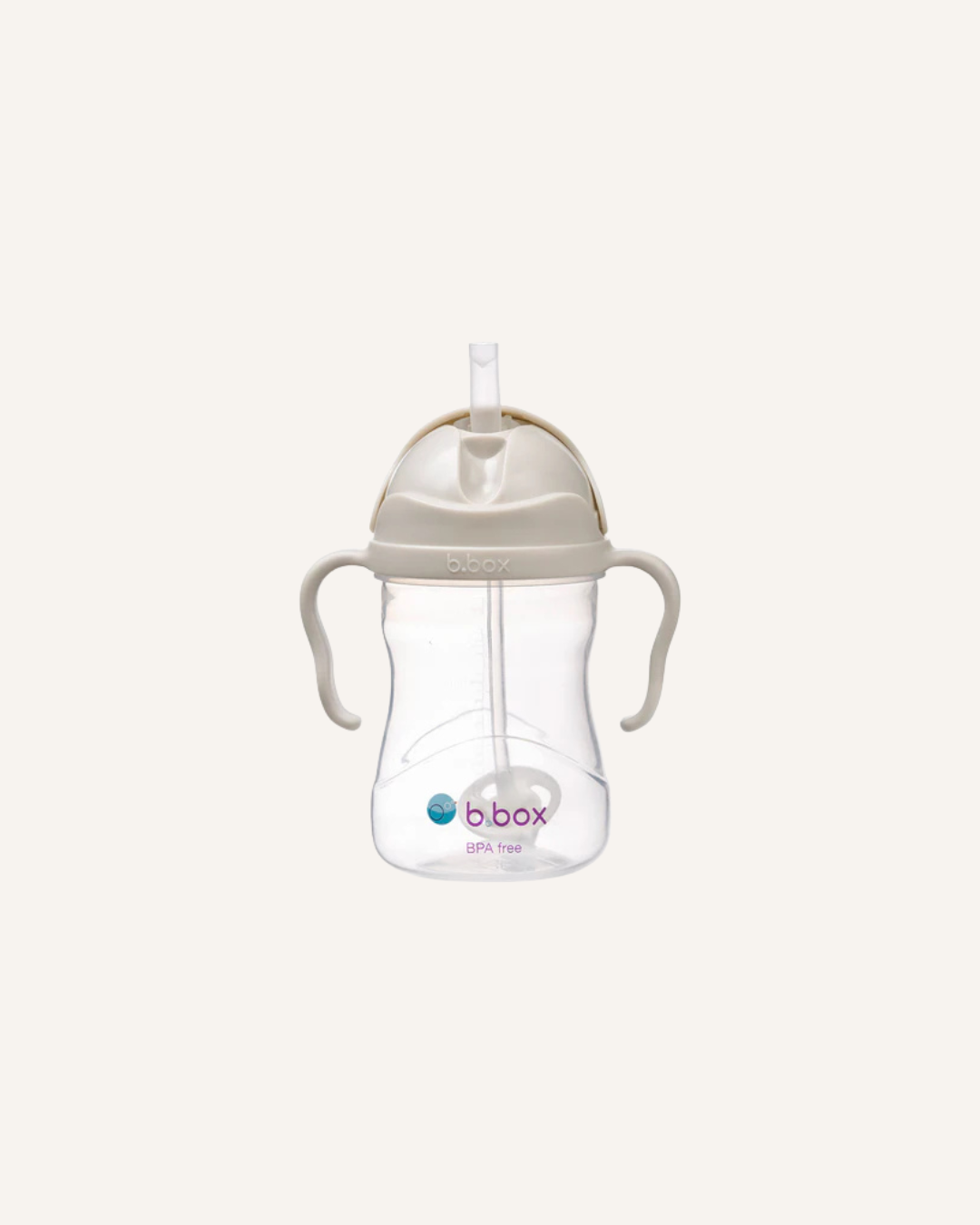 Bbox baby bottle with straw on a white background