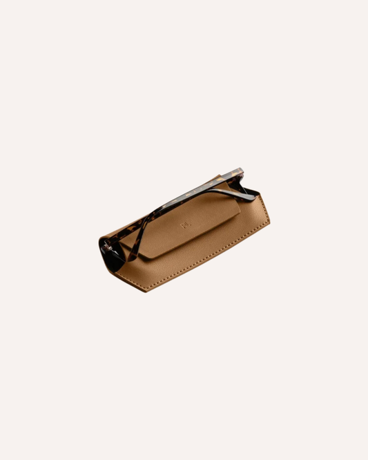 FOX AND LEO GLASSES CASE - TAN