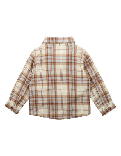 FOX & FINCH - NEVADA CHECK SHIRT NEUTRAL CHECK