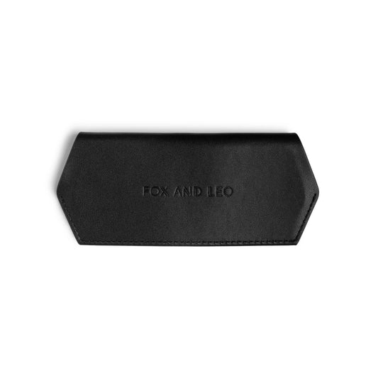 FOX AND LEO GLASSES CASE - BLACK