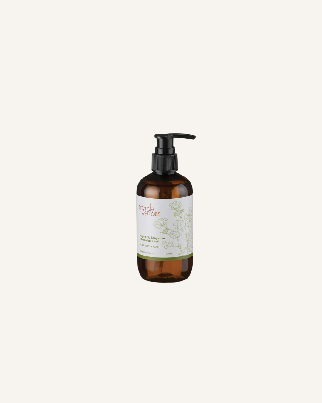 MYRTLE & MOSS - HAND & BODY WASH 250ML - BERGAMOT, TANGERINE & GERANIUM LEAF