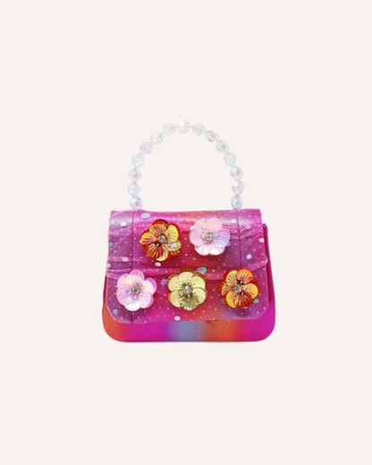 PINK POPPY - SPARKLE FLORAL BAG