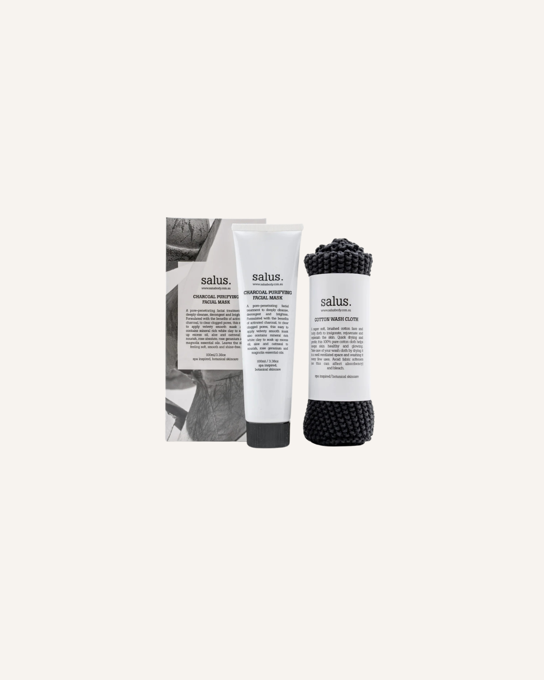 SALUS - CHARCOAL PURIFYING FACIAL MASK SET