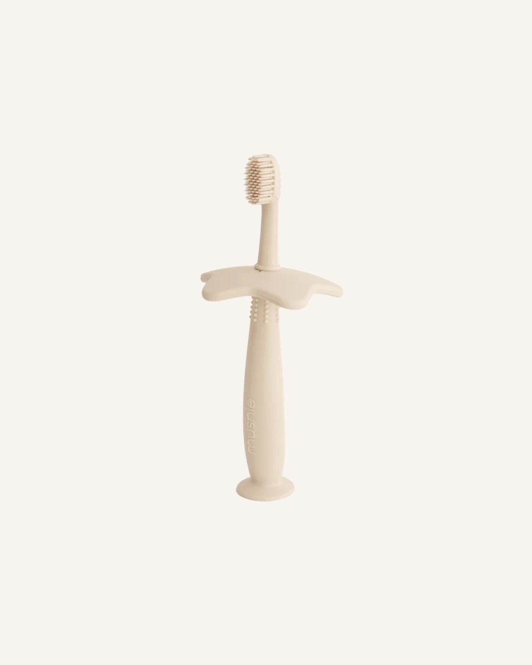MUSHIE - SILICONE TRAINING TOOTHBRUSH - SAND
