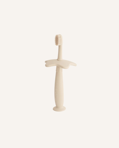 MUSHIE - SILICONE TRAINING TOOTHBRUSH - SAND