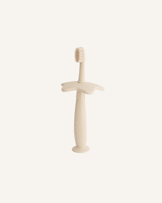 MUSHIE - SILICONE TRAINING TOOTHBRUSH - SAND