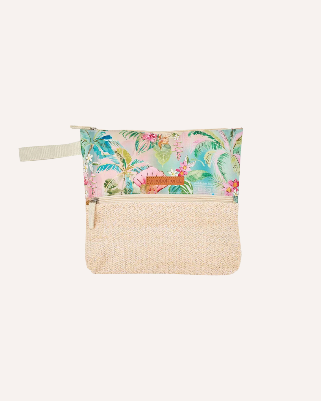 ANNABEL TRENDS - DOUBLE ZIP BEACH POUCH - TIKI ISLAND