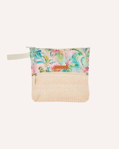 ANNABEL TRENDS - DOUBLE ZIP BEACH POUCH - TIKI ISLAND