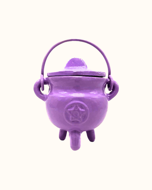 CAST IRON CAULDRON - SMALL LAVENDER