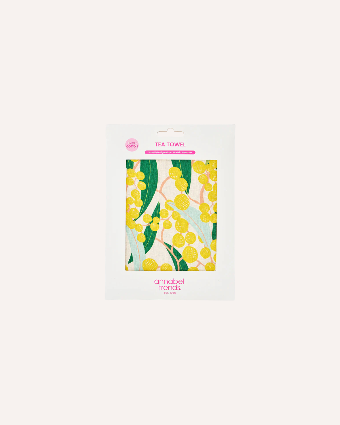 ANNABEL TRENDS - COTTON TEA TOWEL - GOLDEN WATTLE