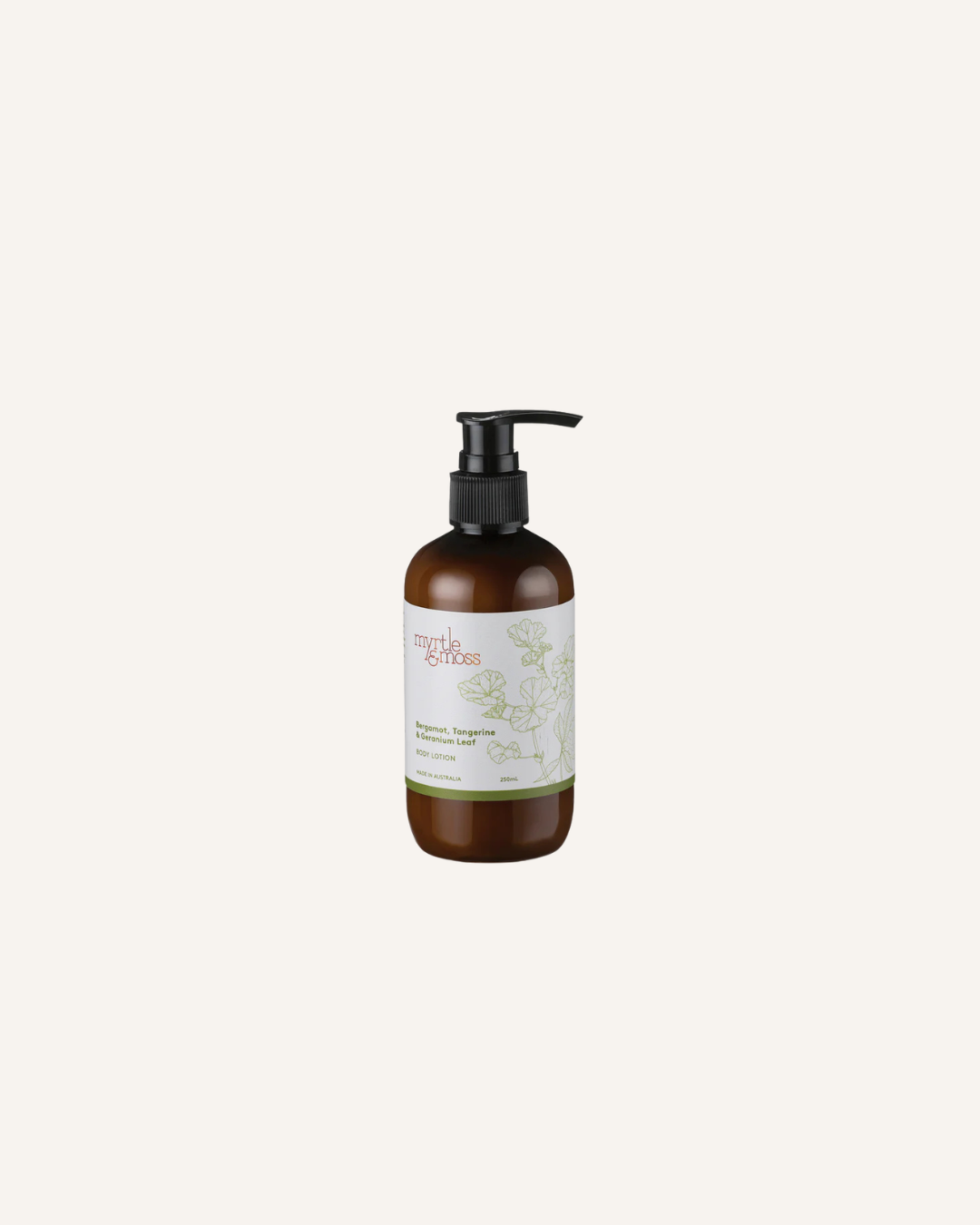 MYRTLE & MOSS - BODY LOTION 250ML - BERGAMOT, TANGERINE & GERANIUM LEAF
