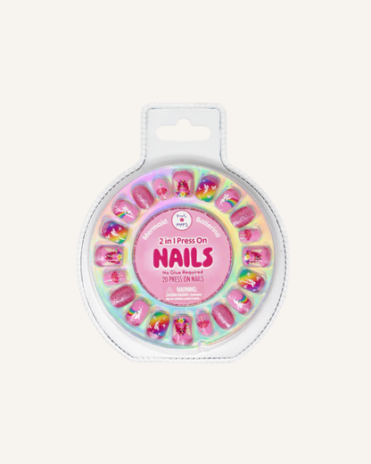 PINK POPPY - PRESS ON NAILS - FAIRY