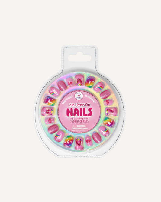 PINK POPPY - PRESS ON NAILS - FAIRY