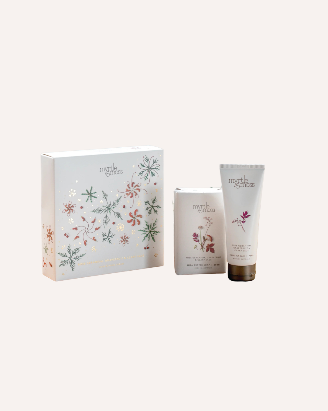 MYRTLE & MOSS CHRISTMAS DUO - ROSE GERANIUM GRAPEFRUIT & CLARY SAGE