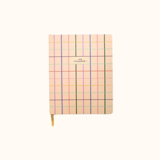 INKERIE - UNDATED DAILY PLANNER MULTI COLOURED CHECK