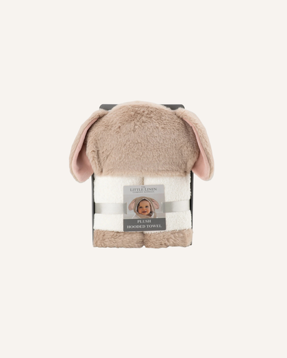 LITTLE LINEN - PLUSH HOODED TOWEL - BUNNY