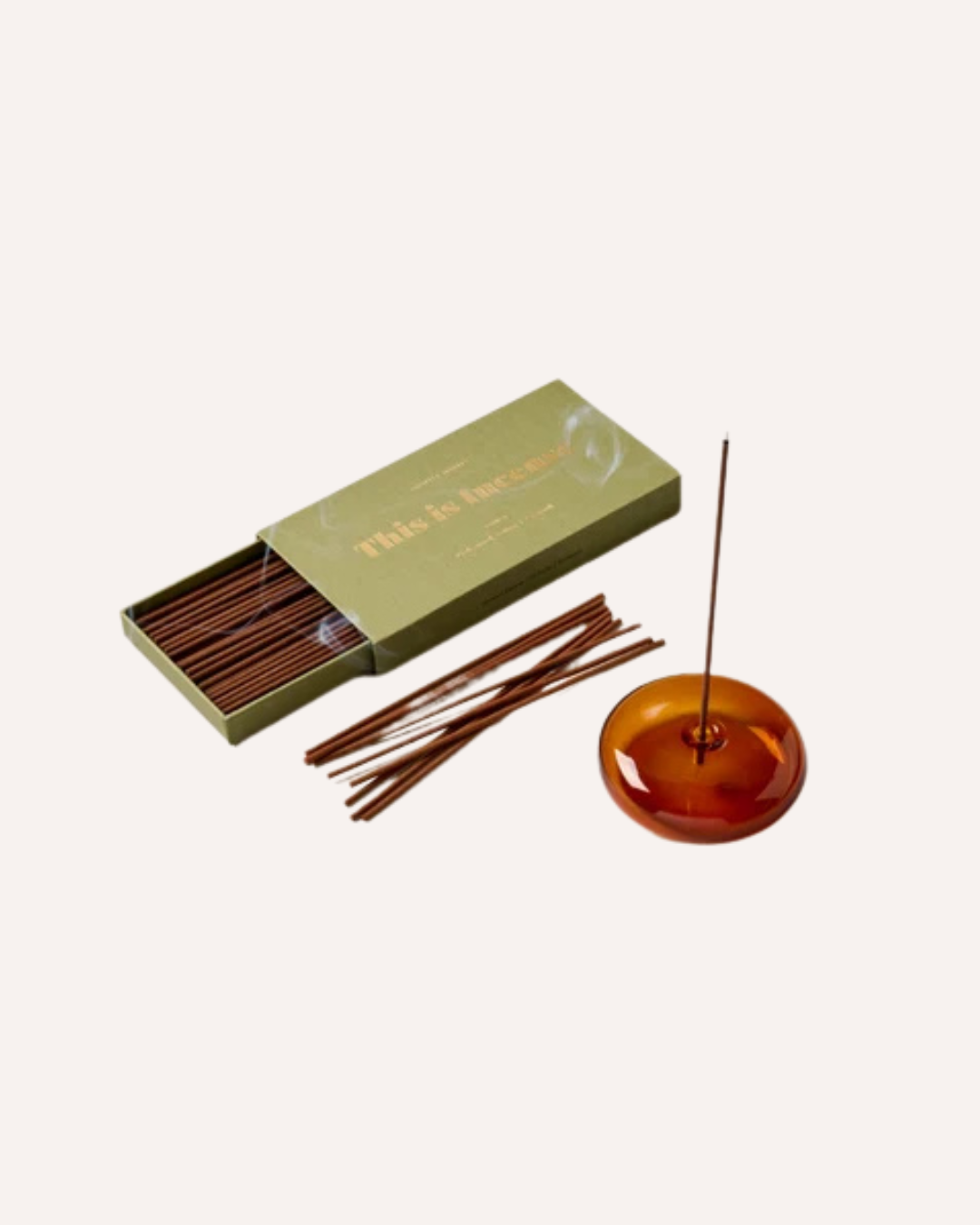 GENTLE HABITS - GLASS VESSEL INCENSE HOLDER - AMBER