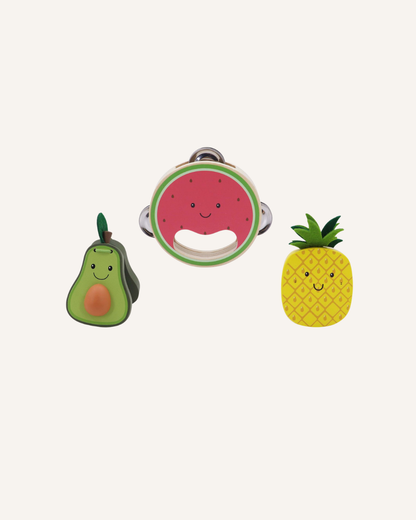 KAPER KIDZ 3 PIECE TROPICAL FRUIT MUSICAL SET