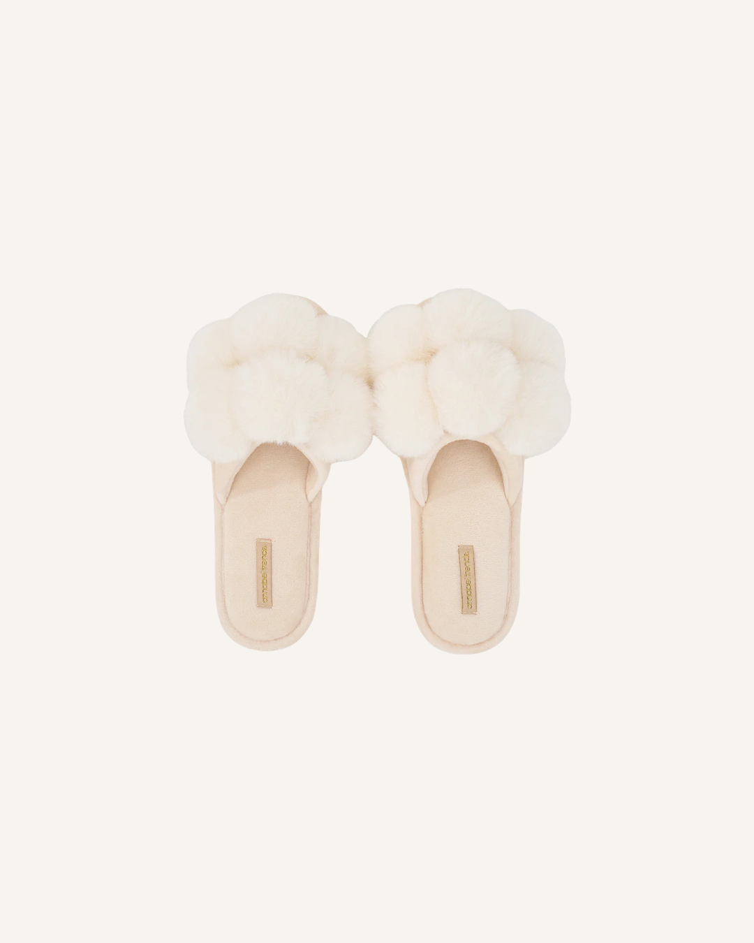 ANNABEL TRENDS - POM POM SLIPPERS - IVORY
