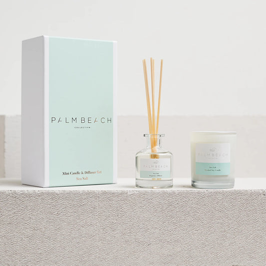 PALM BEACH MINI CANDLE & DIFFUSER SET - SEA SALT