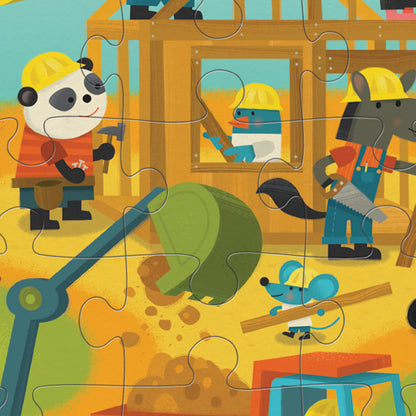 CROCODILE CREEK - CLASSIC FLOOR PUZZLE - 36 PIECE - BUSY BUILDERS