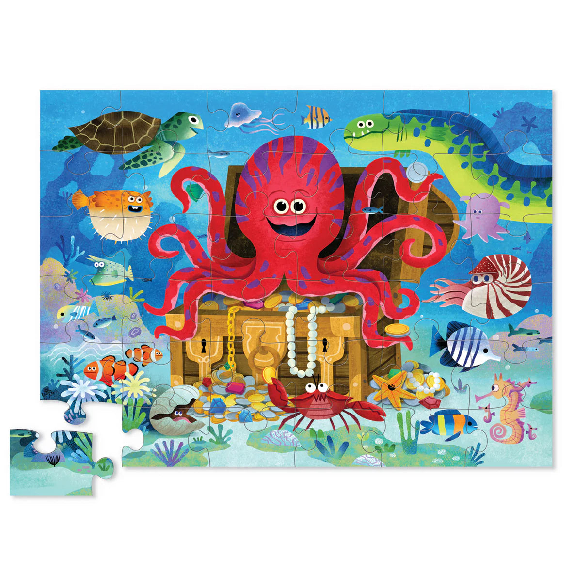 CROCODILE CREEK - CLASSIC FLOOR PUZZLE - 36 PIECE - OCTOPUS TREASURE