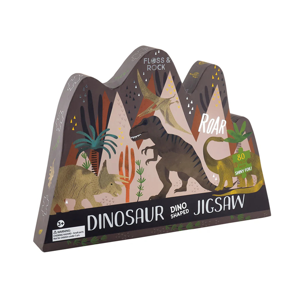 FLOSS & ROCK 80 PIECE PUZZLE -DINOSAUR