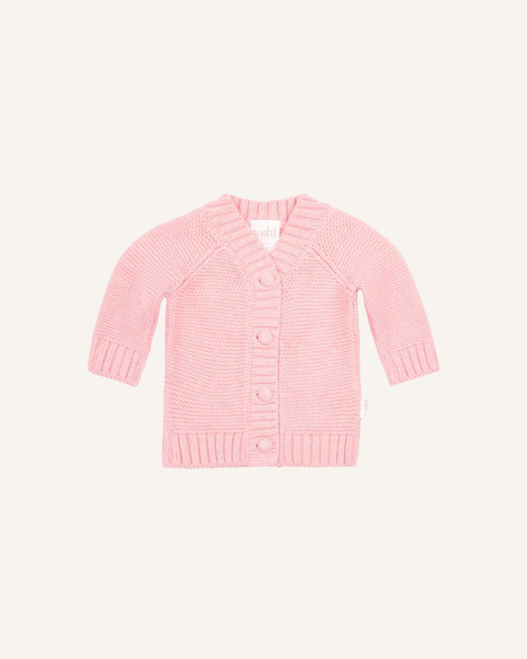 TOSHI - ORGANIC CARDIGAN ANDY - PEARL