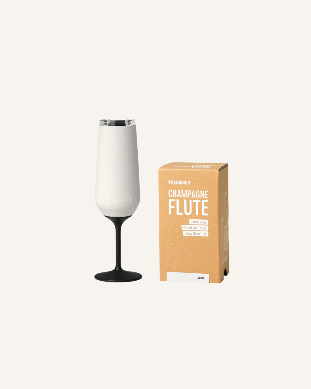 HUSKI - CHAMPAGNE FLUTE - WHITE