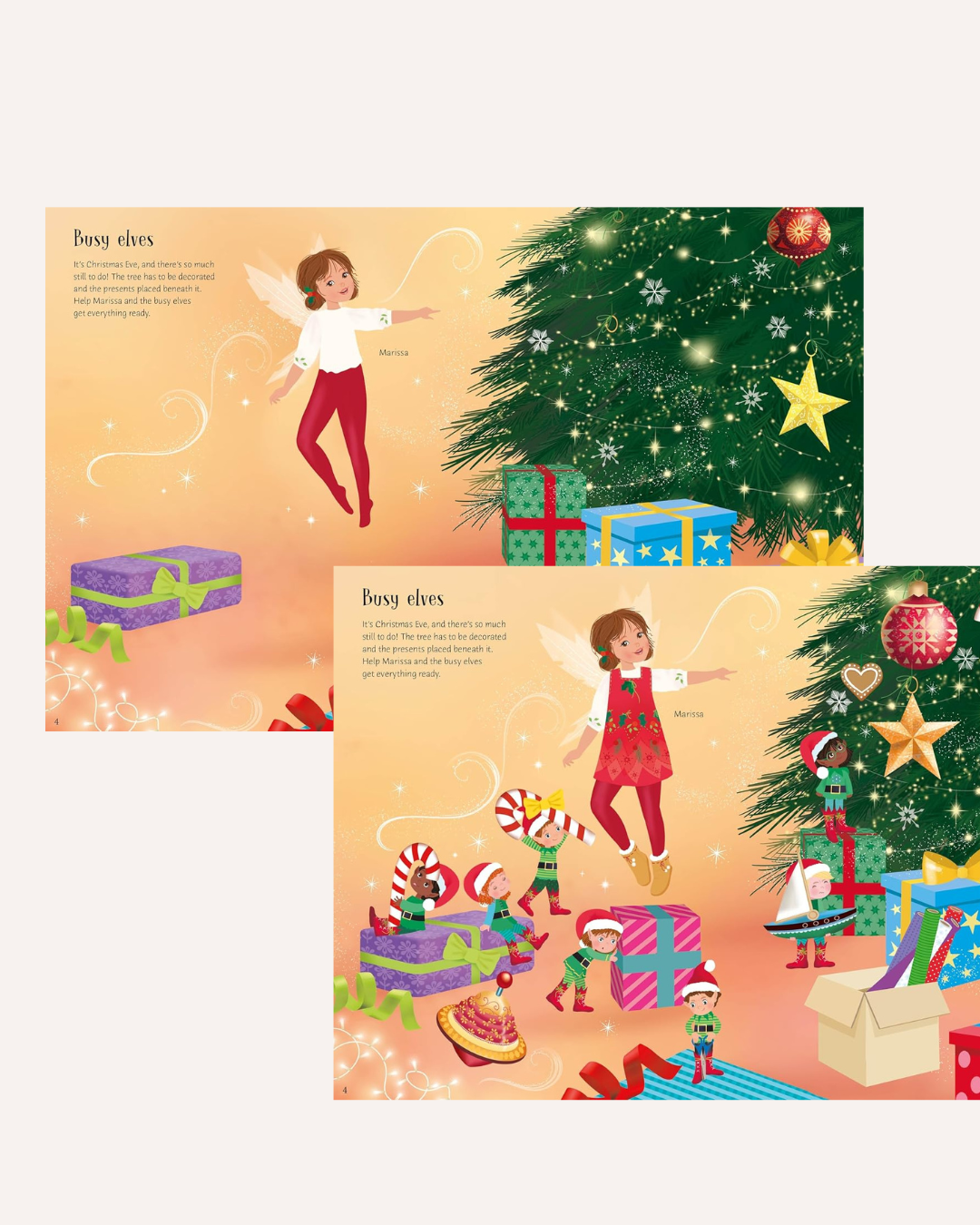 USBORNE - STICKER DOLLY DRESSING CHRISTMAS FAIRIES