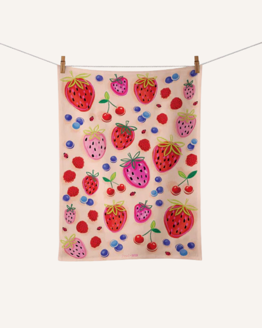 DIESEL & DUTCH - MICROFIBRE TEA TOWEL - BERRYLICIOUS