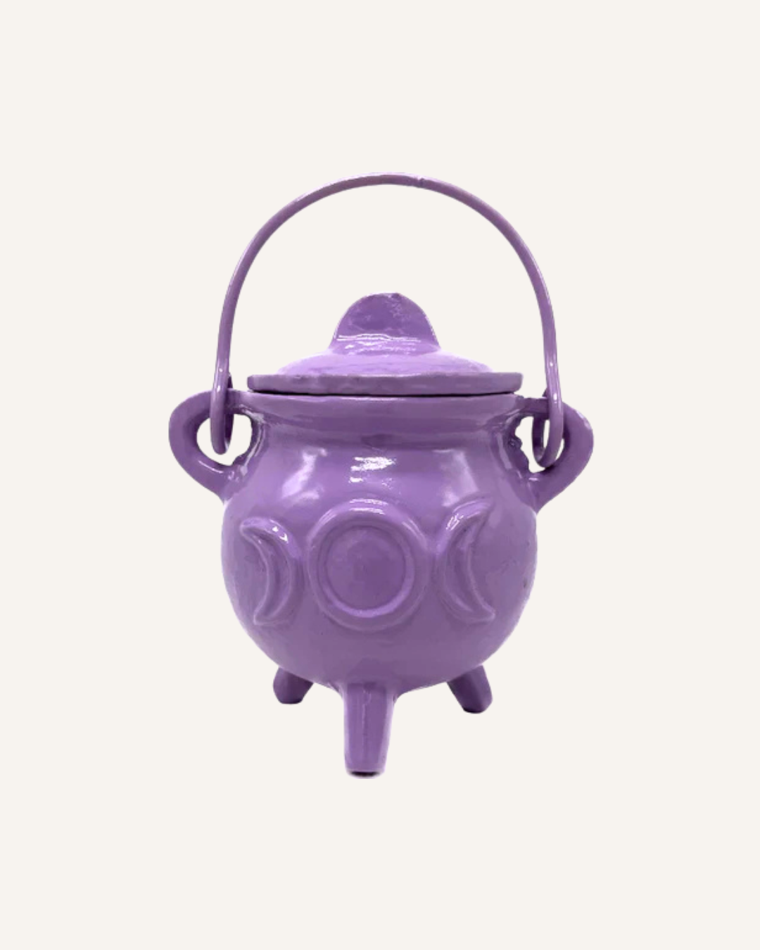 CAST IRON CAULDRON - LARGE - LAVENDER